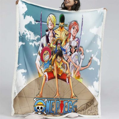 Ruffy und One Piece, alle Charaktere 13 Decke - Fleecedecke