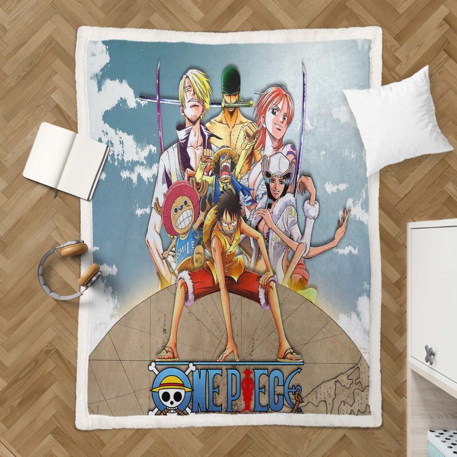 Ruffy und One Piece, alle Charaktere 13 Decke - Fleecedecke – Bild 3