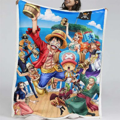 Ruffy und One Piece, alle Charaktere 14 Decke - Fleecedecke