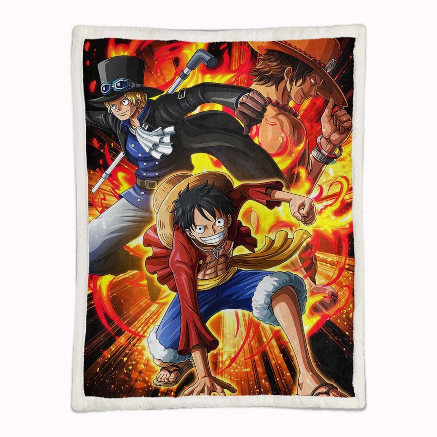 Ruffy und One Piece, alle Charaktere 15 Decke - Fleecedecke – Bild 2