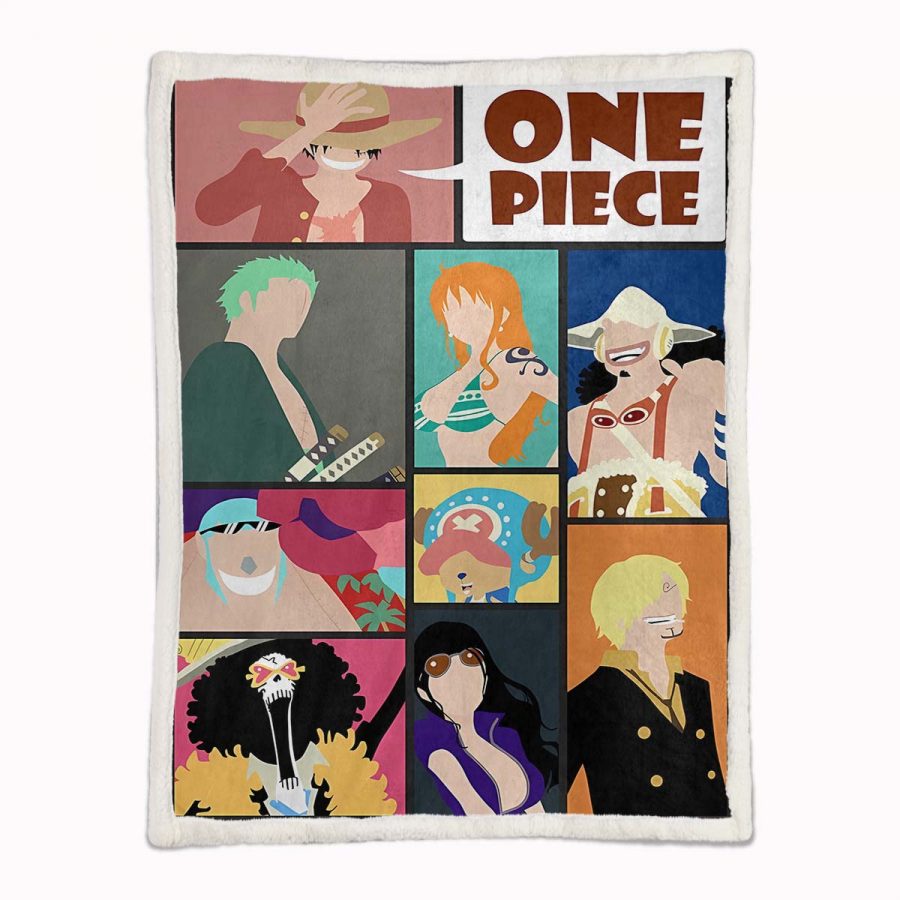 Ruffy und One Piece, alle Charaktere 16 Decke - Fleecedecke – Bild 2