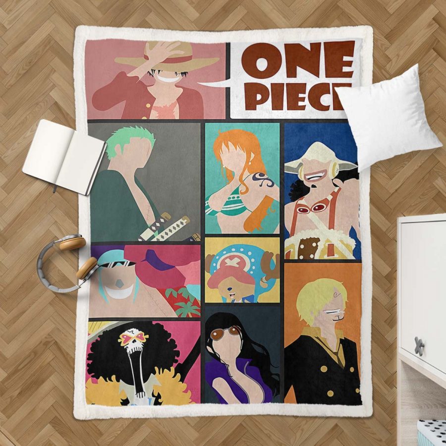 Ruffy und One Piece, alle Charaktere 16 Decke - Fleecedecke – Bild 3