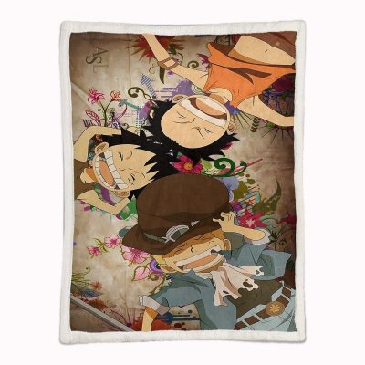 Alternative view of Ruffy und One Piece, alle Charaktere 18 Decke - Fleecedecke