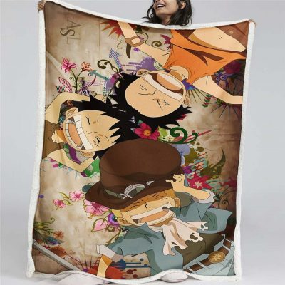Ruffy und One Piece, alle Charaktere 18 Decke - Fleecedecke