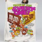 MM Erdnüsse Schokolade Bonbon Decke – Fleecedecke