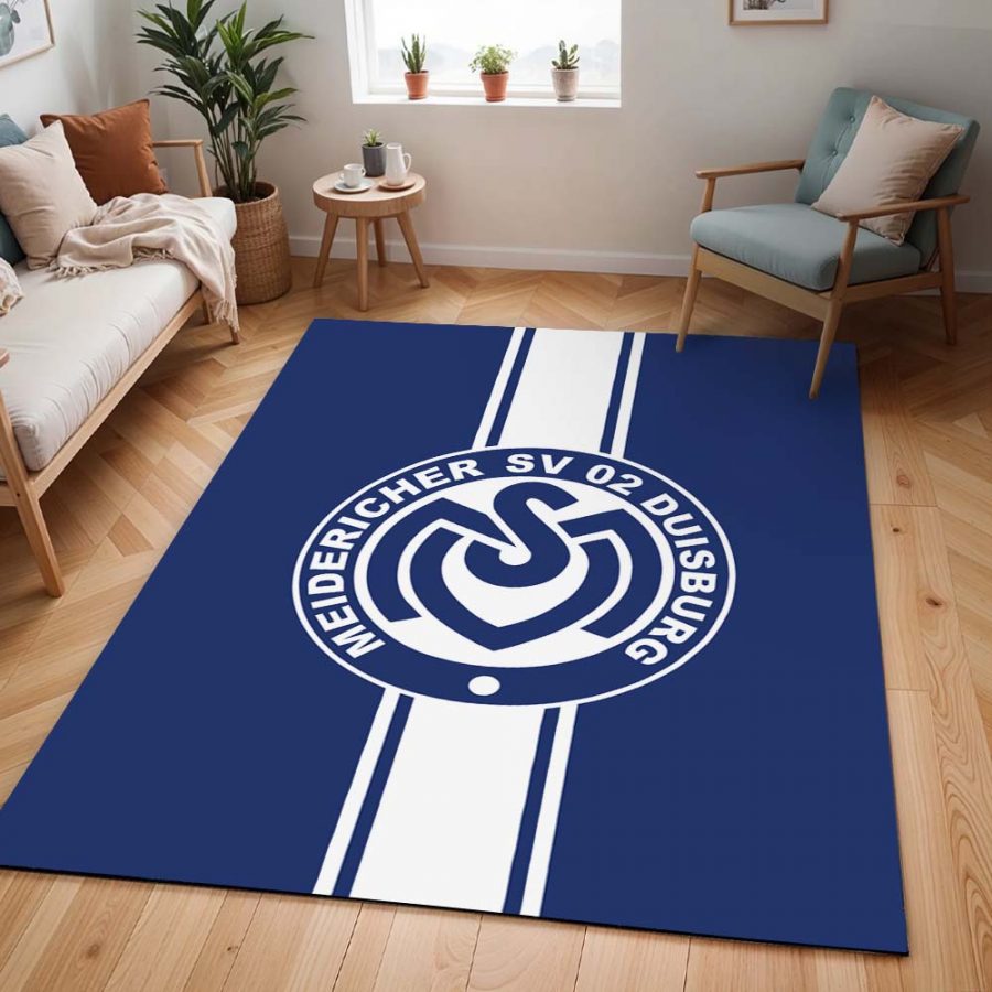 MSV Duisburg weiß blau Die Zebras 03 Teppich – Bild 2