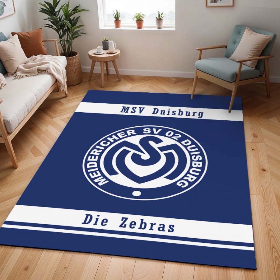 MSV Duisburg weiß blau Die Zebras Teppich – Bild 2