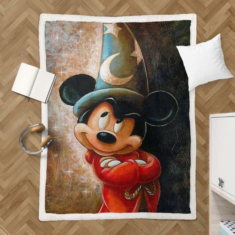 Zauberer Mickey Maus Decke - Fleecedecke – Bild 3