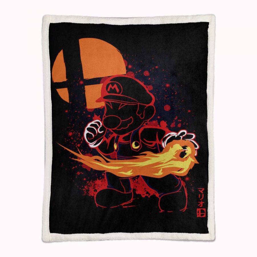 Mario Super Mario Feuerrot Decke - Fleecedecke – Bild 2