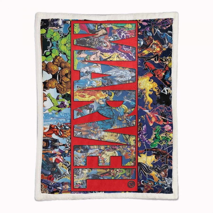 Marvel Alle Charaktere 01 Decke - Fleecedecke – Bild 2