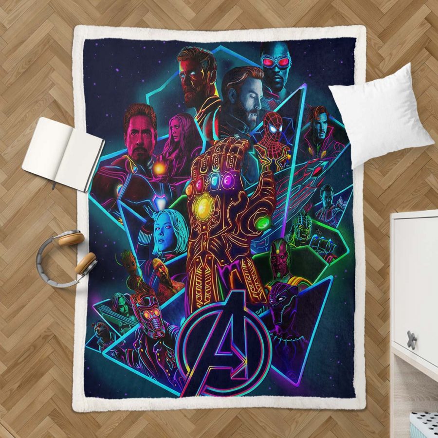 Marvel Alle Charaktere 02 Decke - Fleecedecke – Bild 3