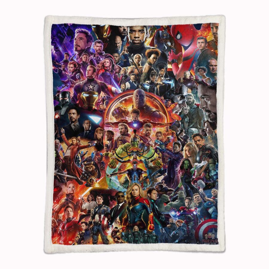 Marvel Alle Charaktere 03 Decke - Fleecedecke – Bild 2