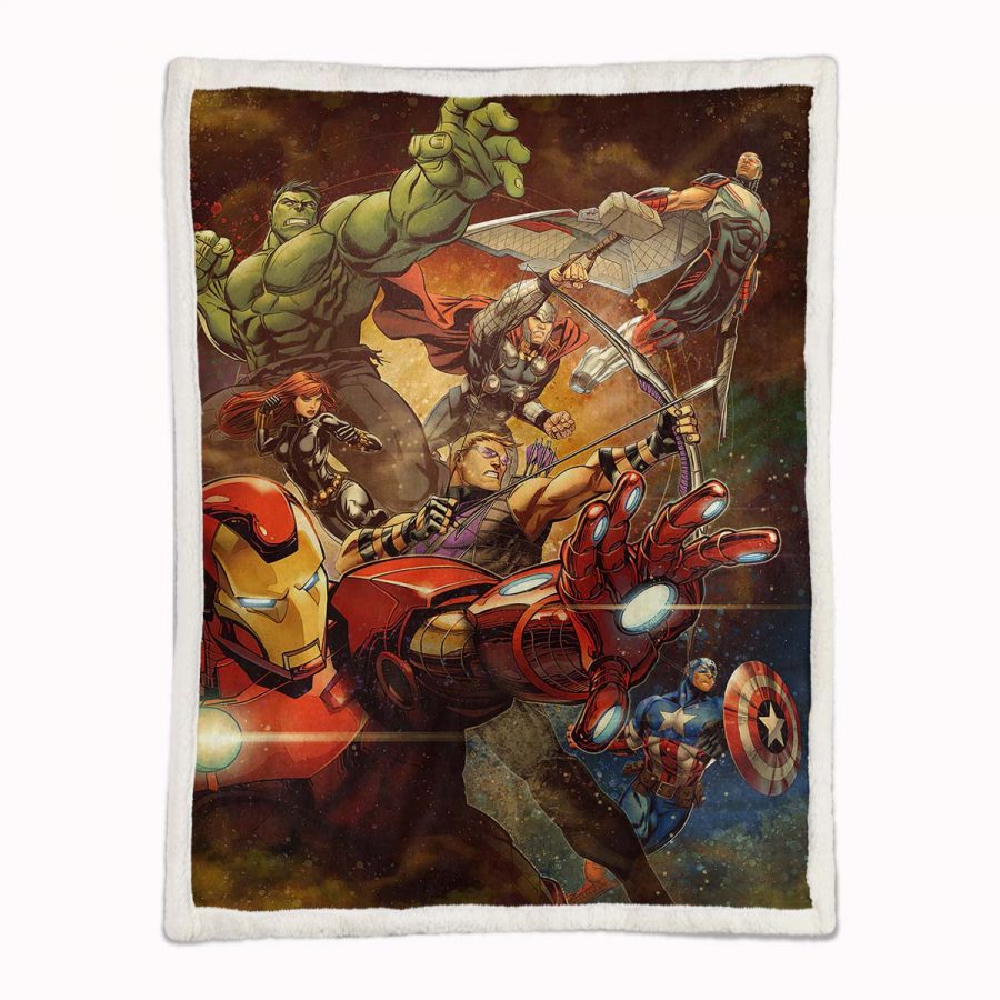 Marvel Alle Charaktere 05 Decke - Fleecedecke – Bild 2
