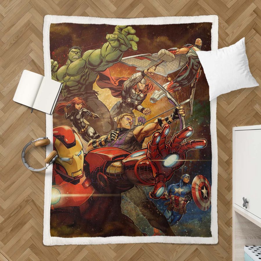 Marvel Alle Charaktere 05 Decke - Fleecedecke – Bild 3