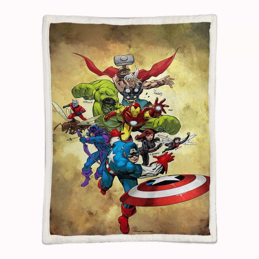 Marvel Alle Charaktere 06 Decke - Fleecedecke – Bild 2