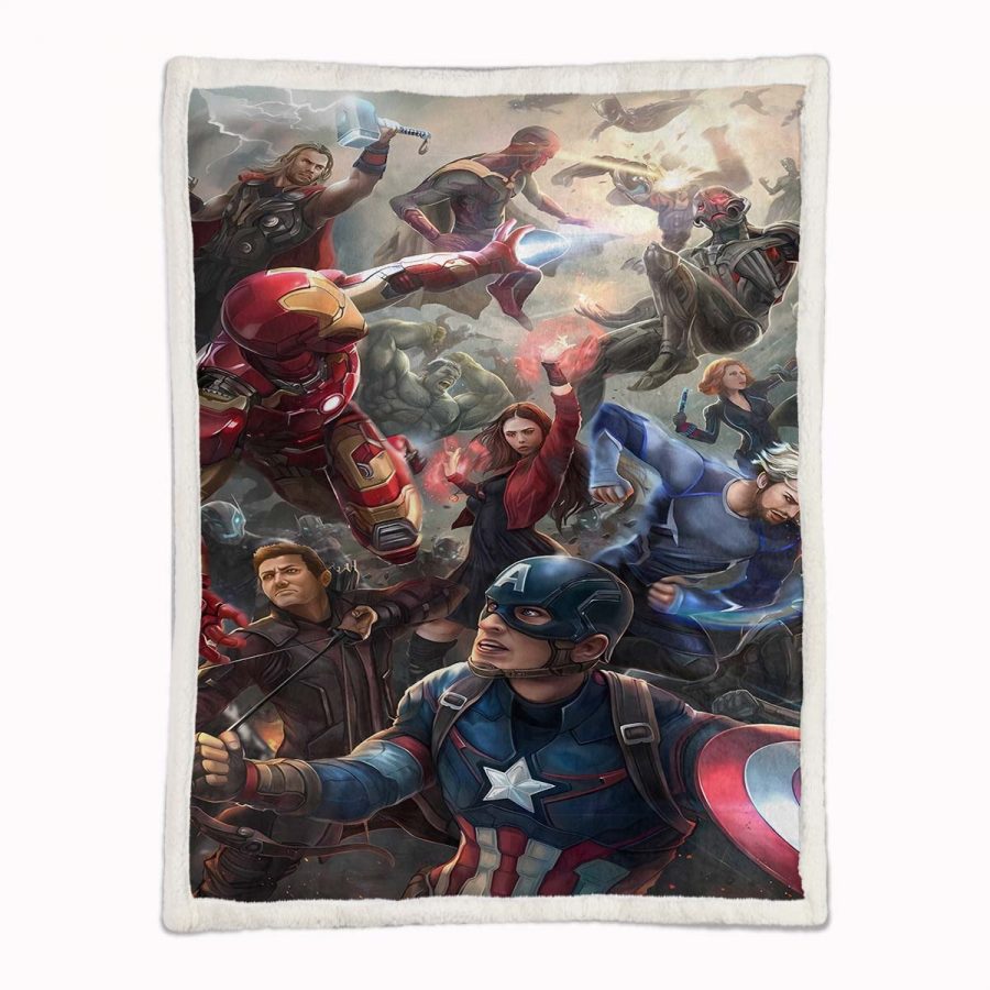 Marvel Alle Charaktere 07 Decke - Fleecedecke – Bild 2