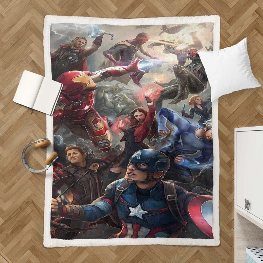 Marvel Alle Charaktere 07 Decke - Fleecedecke – Bild 3
