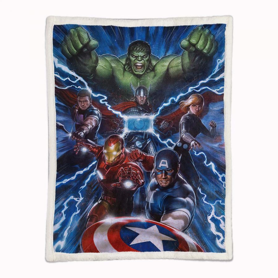 Marvel Alle Charaktere 09 Decke - Fleecedecke – Bild 2