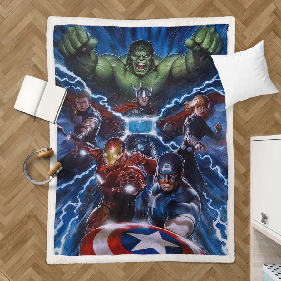Marvel Alle Charaktere 09 Decke - Fleecedecke – Bild 3