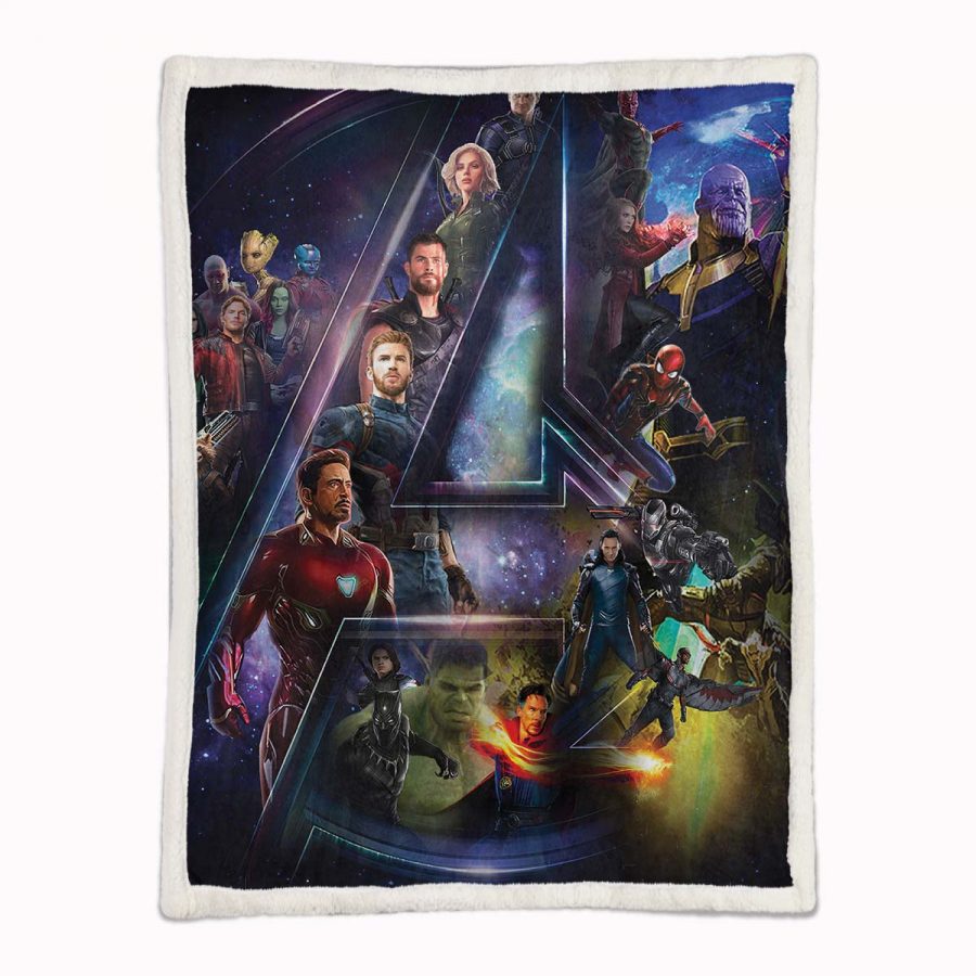 Marvel Alle Charaktere 12 Decke - Fleecedecke – Bild 2