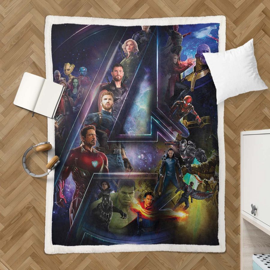 Marvel Alle Charaktere 12 Decke - Fleecedecke – Bild 3