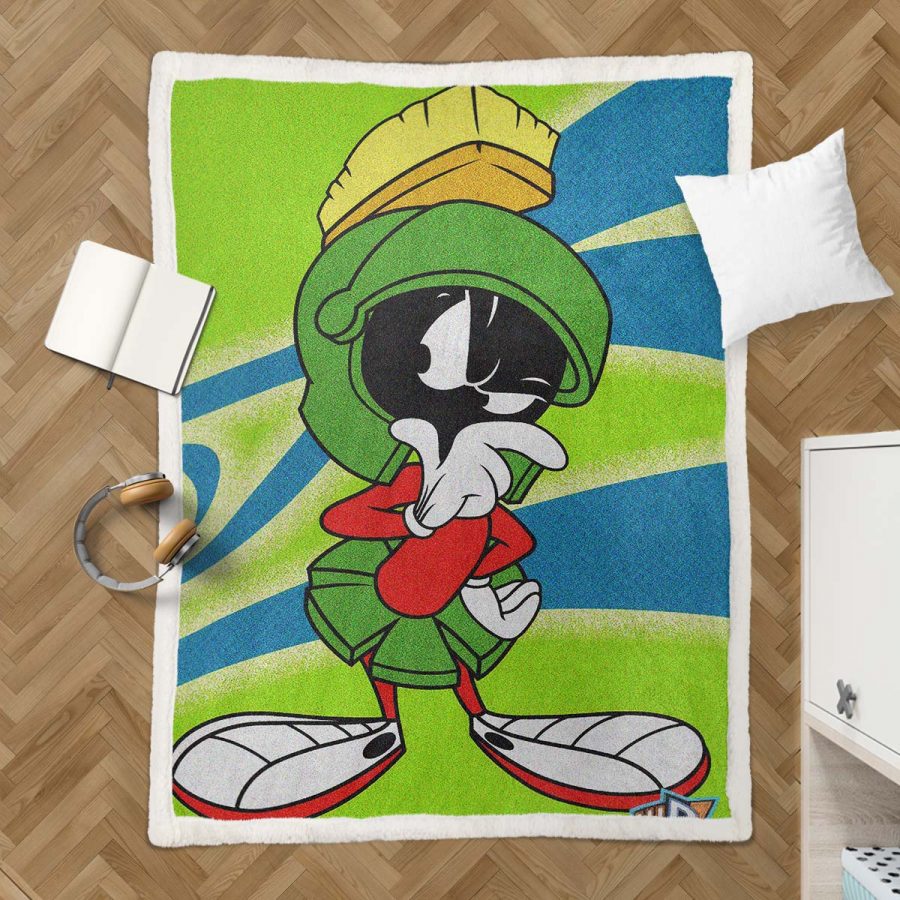 Marvin der Marsmensch Zimmer Kinder Decke - Fleecedecke – Bild 3
