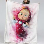 Mascha und der Bär Alle Charaktere 02 Decke – Fleecedecke