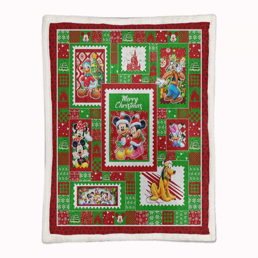 Fröhliche Weihnachten mit Mickey Decke - Fleecedecke – Bild 2