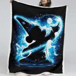 Mickey Magic Schwarz Blau Decke – Fleecedecke