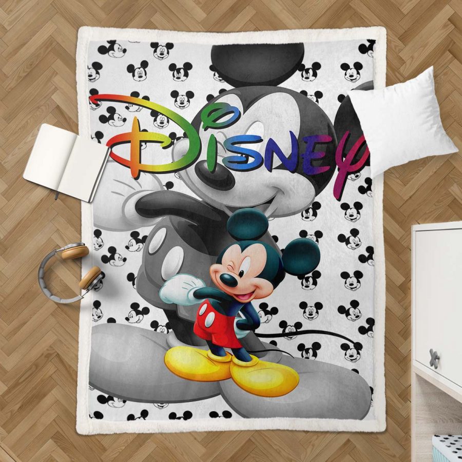 Mickey Maus Bunt 02 Decke - Fleecedecke – Bild 3