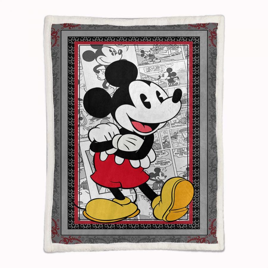 Mickey Maus Glücklich Bunt Decke - Fleecedecke – Bild 2