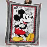 Mickey Maus Glücklich Bunt Decke – Fleecedecke