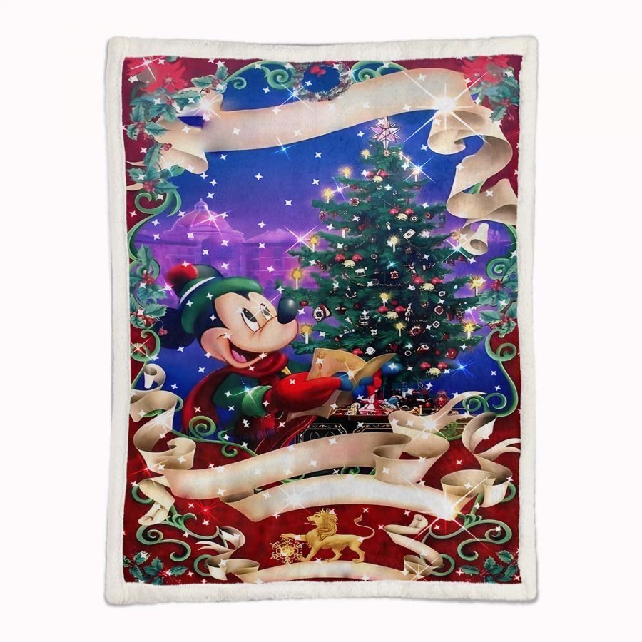 Mickey Maus Frohe Weihnachten Decke - Fleecedecke – Bild 2