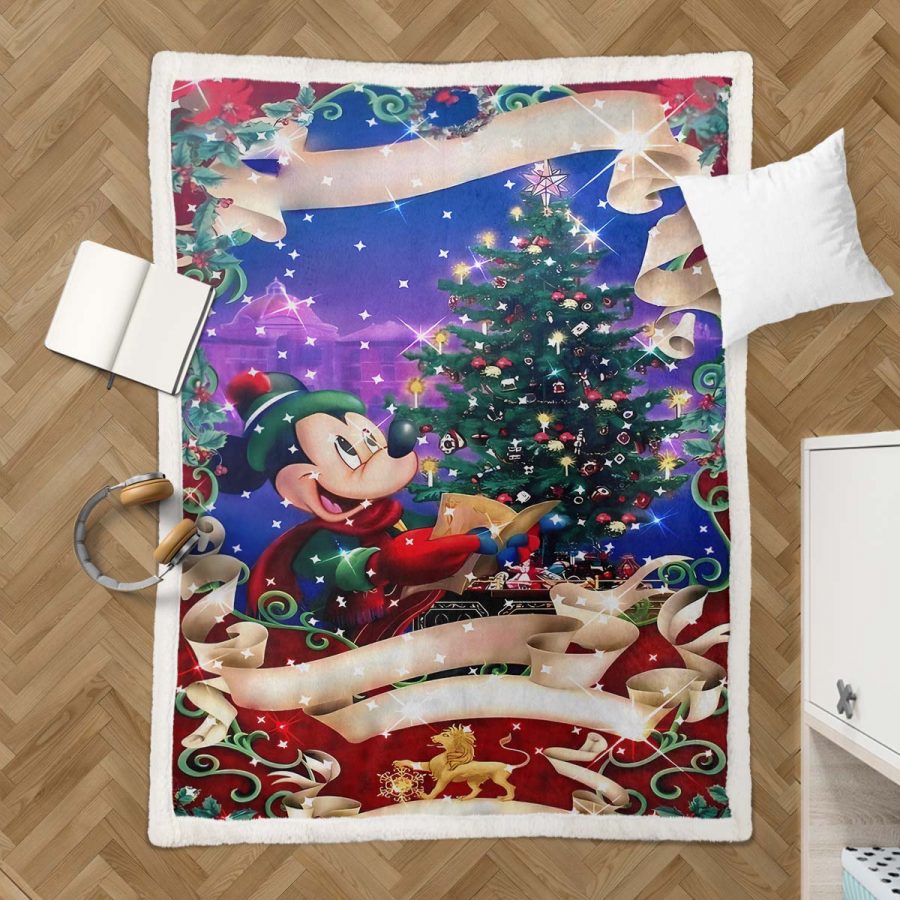 Mickey Maus Frohe Weihnachten Decke - Fleecedecke – Bild 3