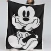 Micky Maus Monochrom Decke - Fleecedecke