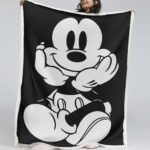 Micky Maus Monochrom Decke – Fleecedecke