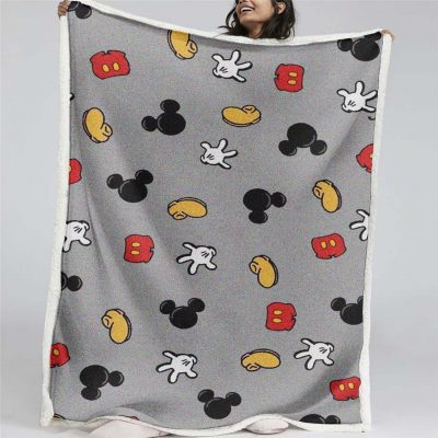 Mickey Maus Muster Decke - Fleecedecke