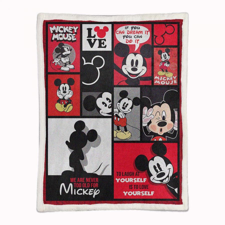 Zitat von Mickey Mouse: „Wenn du davon träumen kannst, kannst du es auch tun“ Decke - Fleecedecke – Bild 2