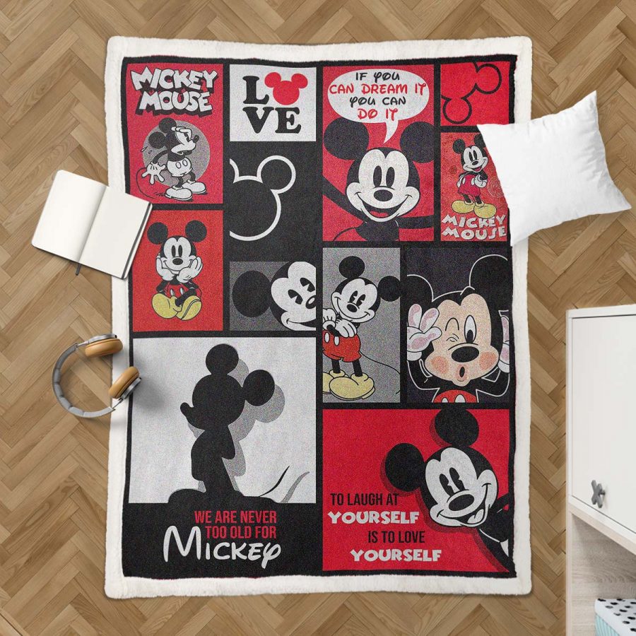Zitat von Mickey Mouse: „Wenn du davon träumen kannst, kannst du es auch tun“ Decke - Fleecedecke – Bild 3