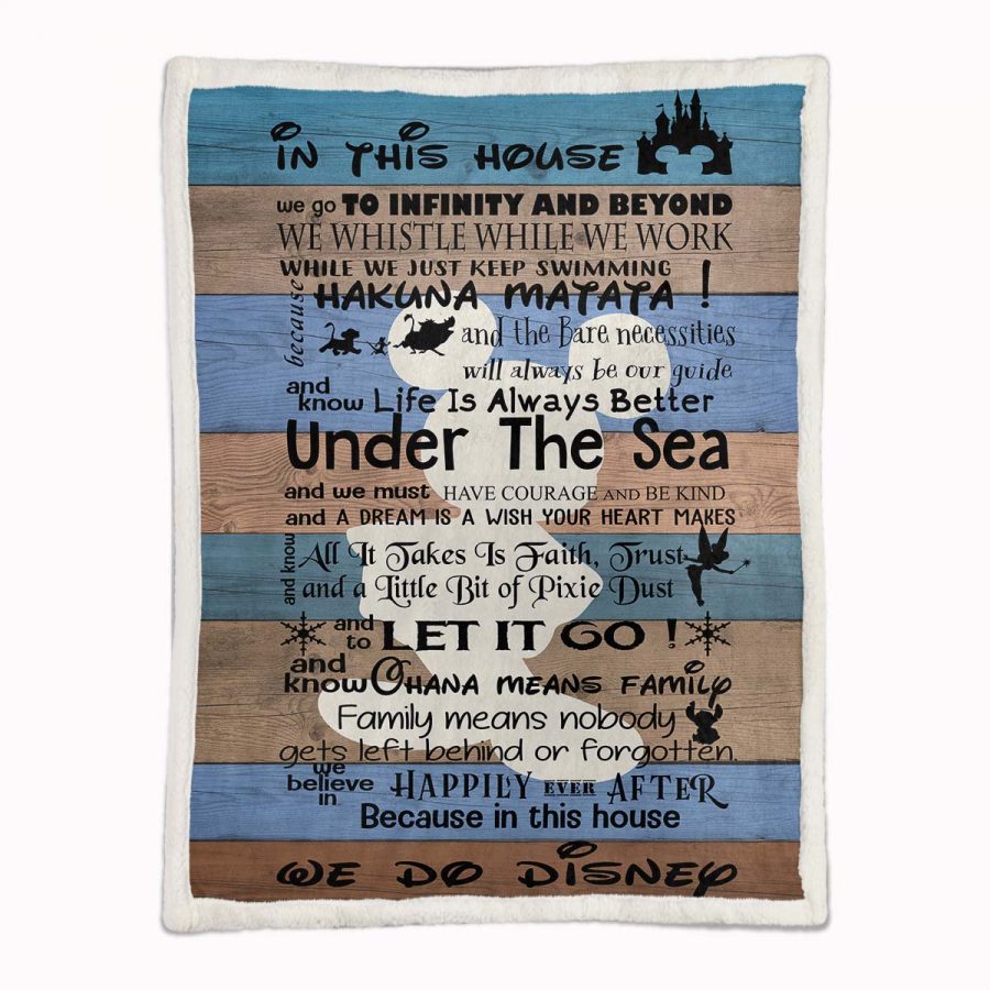 Mickey Mouse-Zitate mit Disney-Figuren Decke - Fleecedecke – Bild 2