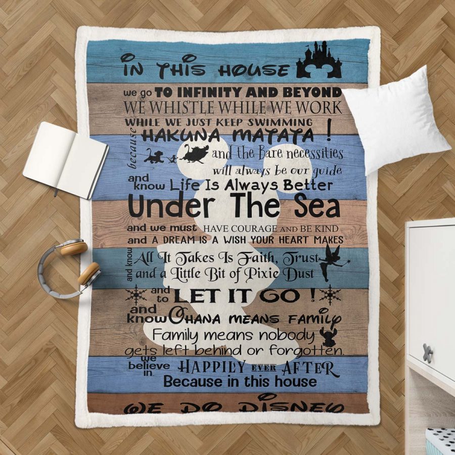 Mickey Mouse-Zitate mit Disney-Figuren Decke - Fleecedecke – Bild 3