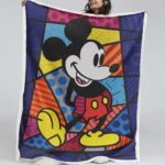 Mickey Maus Romero Britto Decke – Fleecedecke