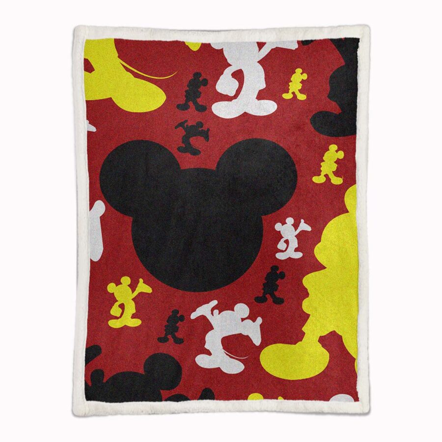 Mickey Maus Silhouette Decke - Fleecedecke – Bild 2
