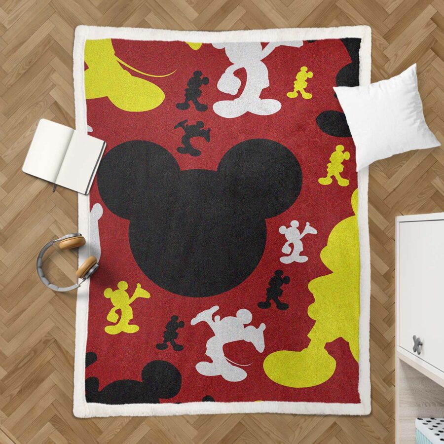 Mickey Maus Silhouette Decke - Fleecedecke – Bild 3