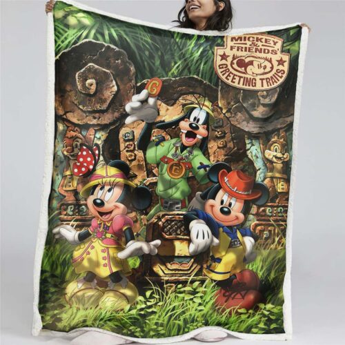 Begrüßungspfade für Mickey Mouse und seine Freunde Decke - Fleecedecke