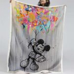 Mickey-Ölgemälde Decke – Fleecedecke