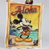 Mickey Sonnenuntergang Bunt 02 Decke - Fleecedecke