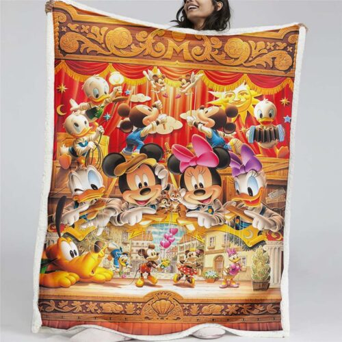 Mickey und Minnie Liebesgeschichte 03 Decke - Fleecedecke