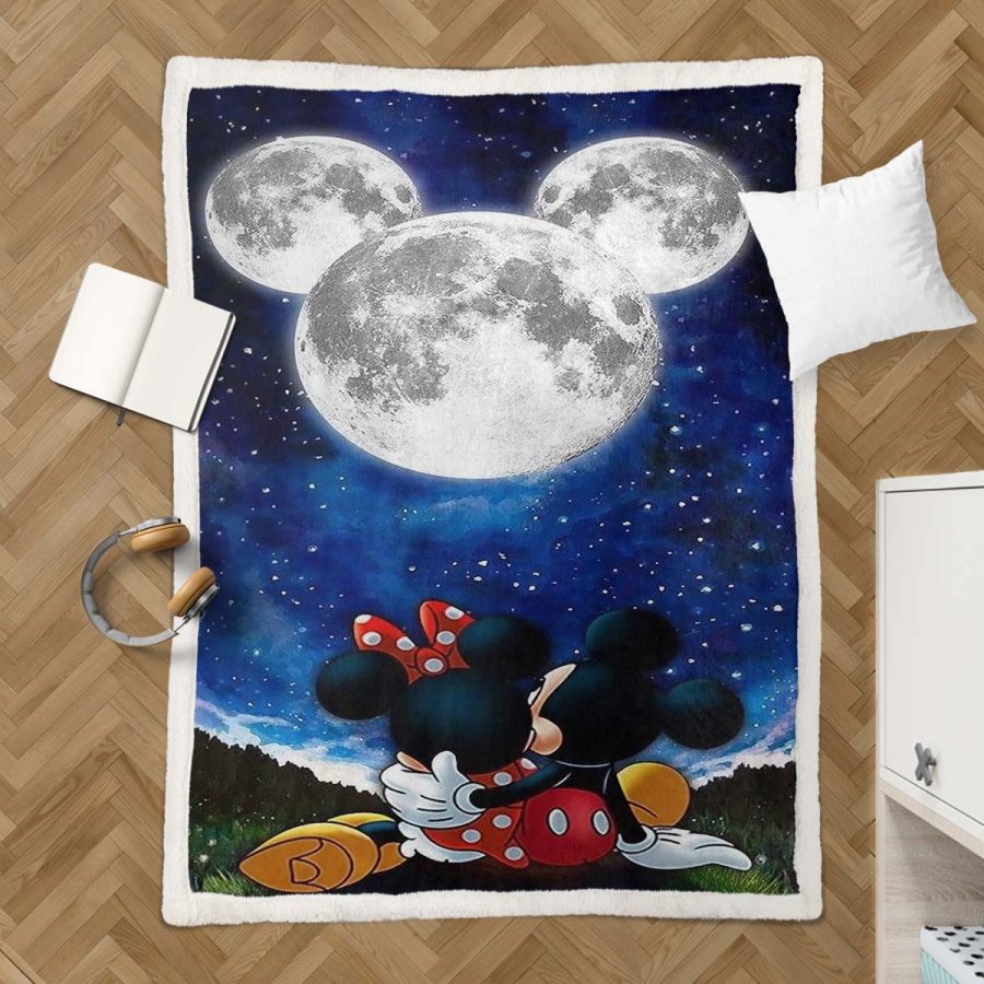 Mickey und Minnie Liebesgeschichte 05 Decke - Fleecedecke – Bild 3