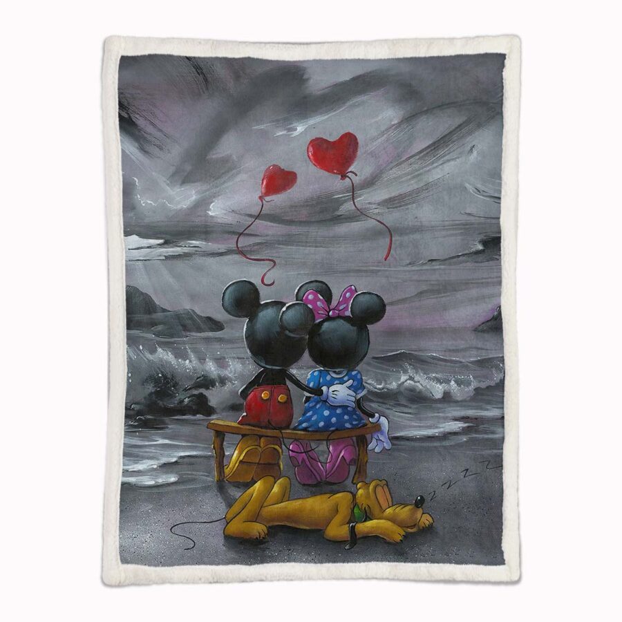 Mickey und Minnie Liebesgeschichte 06 Decke - Fleecedecke – Bild 2
